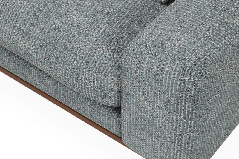 Copenhagen Premium 4-seters Venstrevendt L-formet Dyp Sjeselongsofa i Chenille - Grå/blå - Møbler - Sofaer - Sofa med chaiselong
