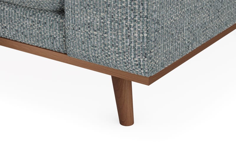 Copenhagen Premium 4-seters Venstrevendt L-formet Dyp Divansofa i Chenille - Grå/blå - Møbler - Sofaer - Sofa med chaiselong