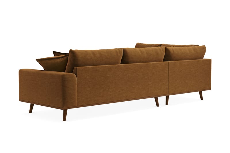 Copenhagen Premium 4-seters Venstrevendt L-formet Dyp Sjeselongsofa i Stoff - Sennepsgul - Møbler - Sofaer - Sofa med chaiselong