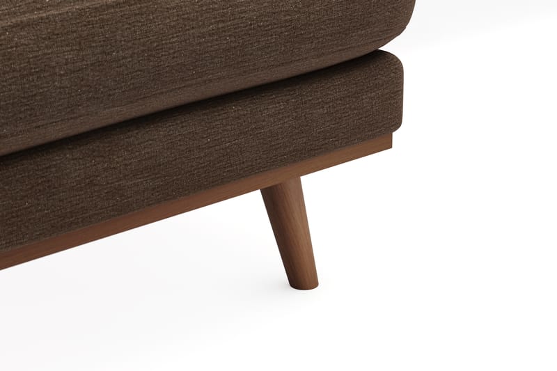 Copenhagen Premium 5-seters Venstrevendt U-formet Dyp Sofa med Divan og Sjeselong i Stoff - Brun - Møbler - Sofaer - U Sofa