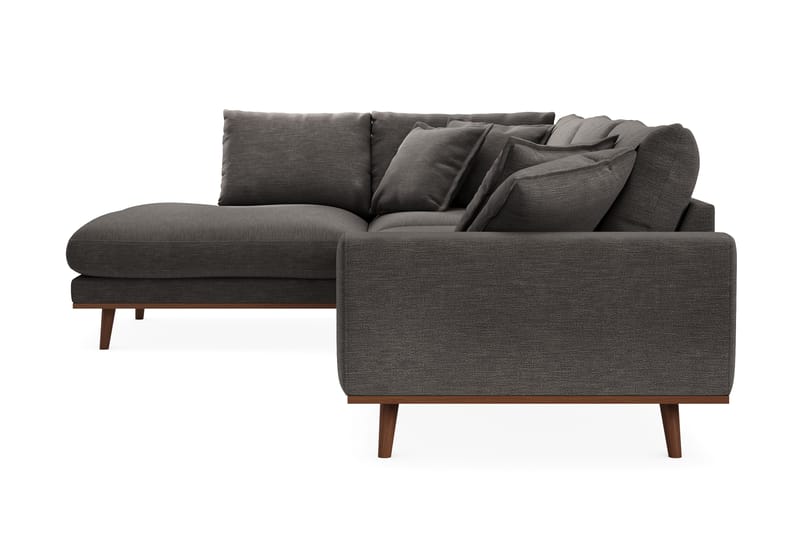 Copenhagen Premium 4-seters Venstrevendt L-formet Dyp Sjeselongsofa i Stoff - Mørk grå - Møbler - Sofaer - Sofa med chaiselong