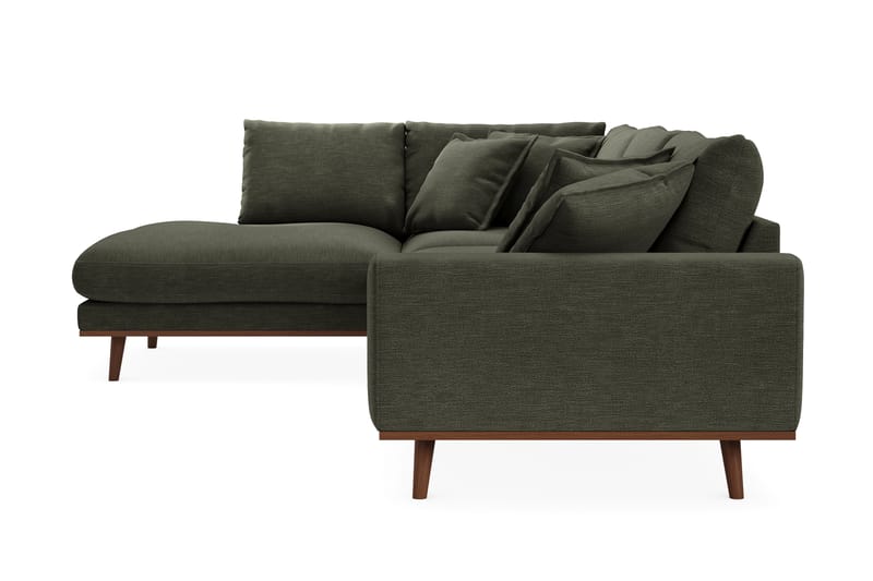 Copenhagen Premium 4-seters Venstrevendt L-formet Dyp Sjeselongsofa i Stoff - Grønn - Møbler - Sofaer - Sofa med chaiselong