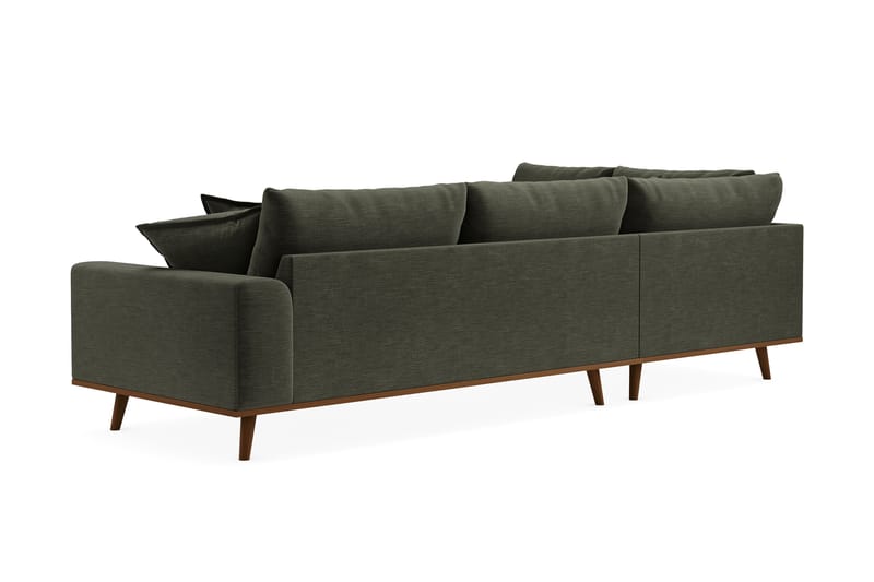 Copenhagen Premium 4-seters Venstrevendt L-formet Dyp Sjeselongsofa i Stoff - Grønn - Møbler - Sofaer - Sofa med chaiselong