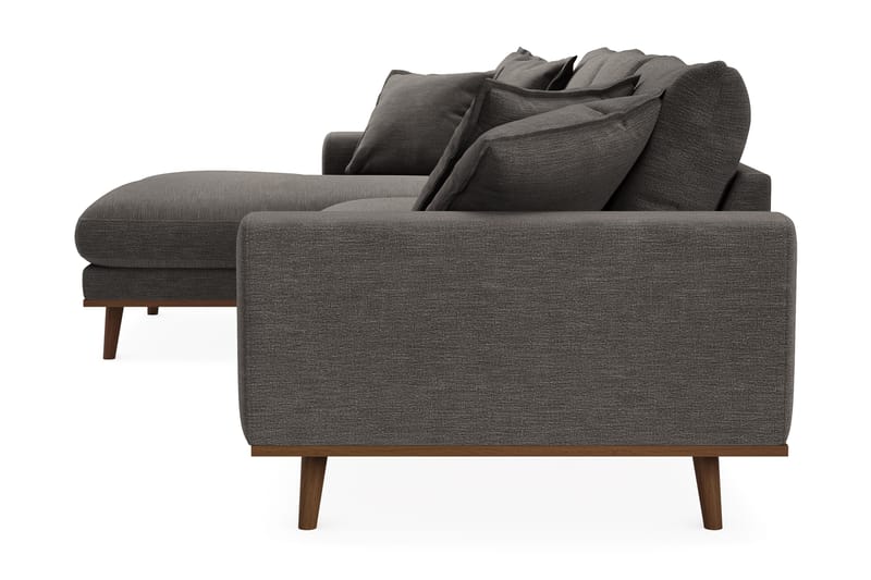 Copenhagen Premium 4-seters Venstrevendt L-formet Dyp Divansofa i Stoff - Mørk grå - Møbler - Sofaer - Sofa med chaiselong