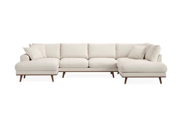 Copenhagen Premium 5-seters Venstrevendt U-formet Dyp Sofa med Divan og Sjeselong i Stoff