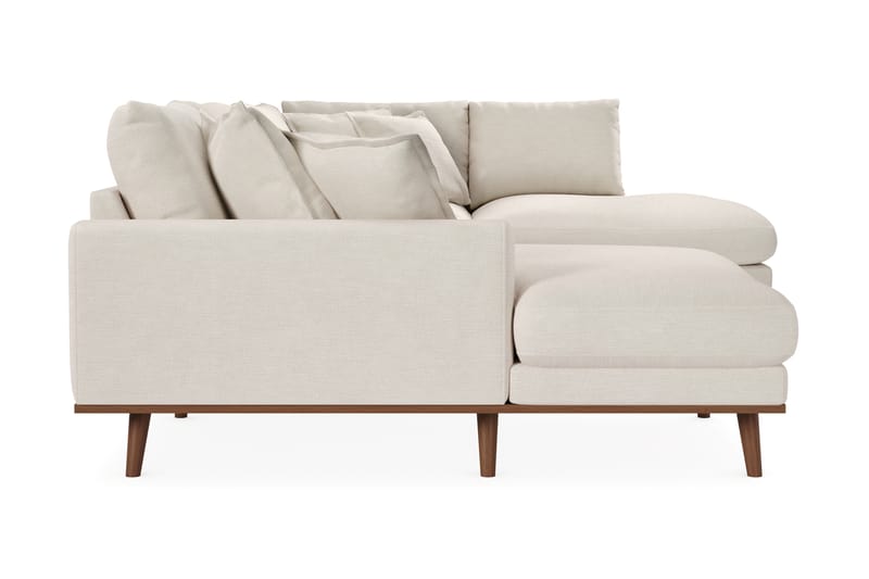 Copenhagen Premium 5-seters Venstrevendt U-formet Dyp Sofa med Divan og Sjeselong i Stoff - Lys beige - Møbler - Sofaer - U Sofa