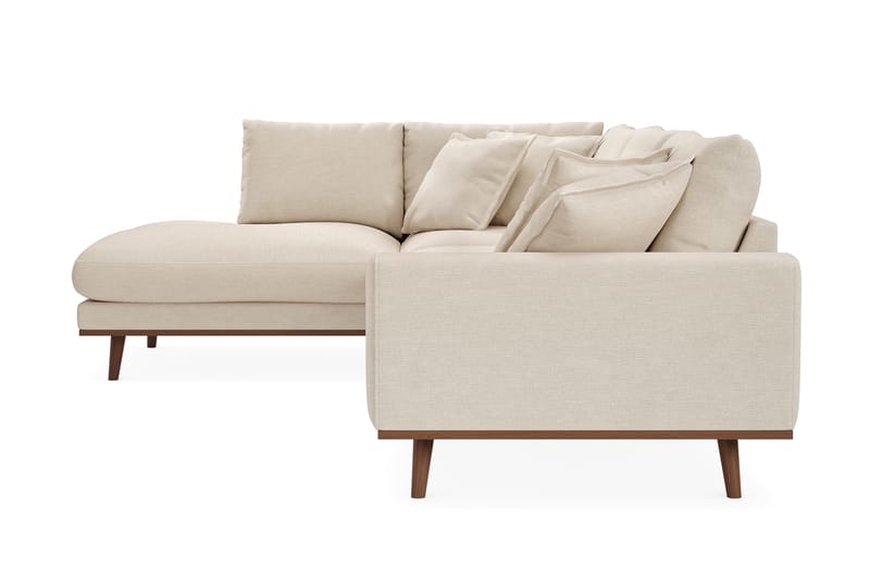 Copenhagen Premium 4-seters Venstrevendt L-formet Dyp Sjeselongsofa i Stoff - Beige - Møbler - Sofaer - Sofa med chaiselong