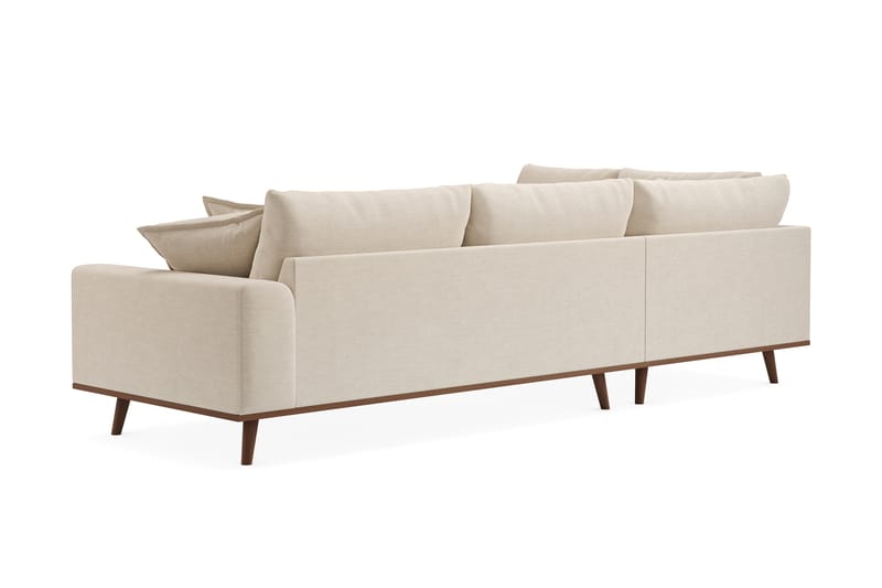 Copenhagen Premium 4-seters Venstrevendt L-formet Dyp Sjeselongsofa i Stoff - Beige - Møbler - Sofaer - Sofa med chaiselong