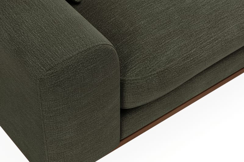 Copenhagen Premium 4-seters Høyrevendt L-formet Dyp Divansofa i Stoff - Grønn - Møbler - Sofaer - Sofa med chaiselong
