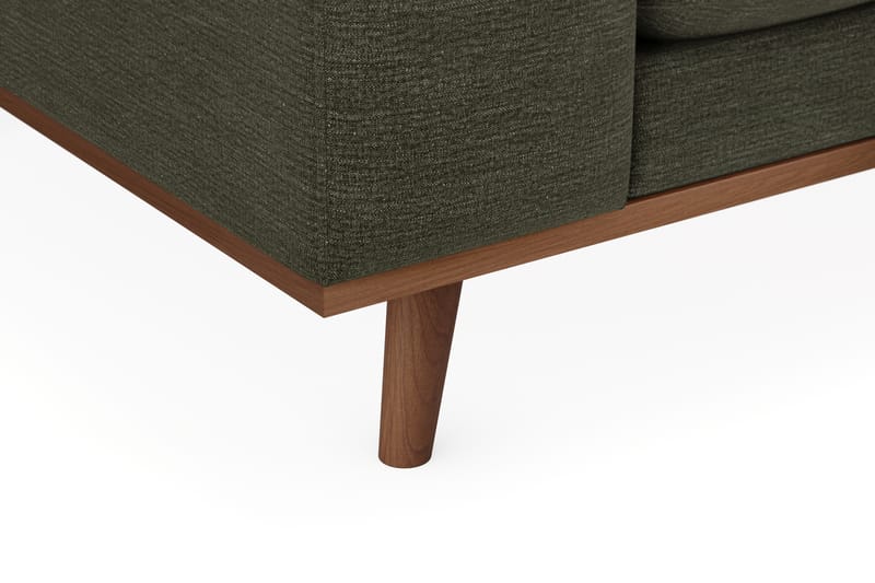 Copenhagen Premium 4-seters Høyrevendt L-formet Dyp Sjeselongsofa i Stoff - Grønn - Møbler - Sofaer - Sofa med chaiselong