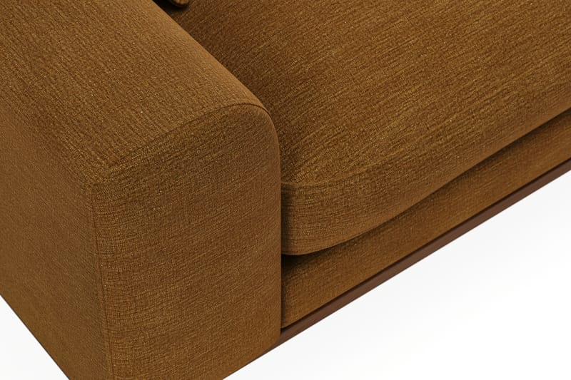 Copenhagen Premium 4-seters Høyrevendt L-formet Dyp Sjeselongsofa i Stoff - Sennepsgul - Møbler - Sofaer - Sofa med chaiselong