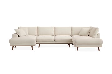 Copenhagen Premium 5-seters Venstrevendt U-formet Dyp Sofa med Divan og Sjeselong i Stoff