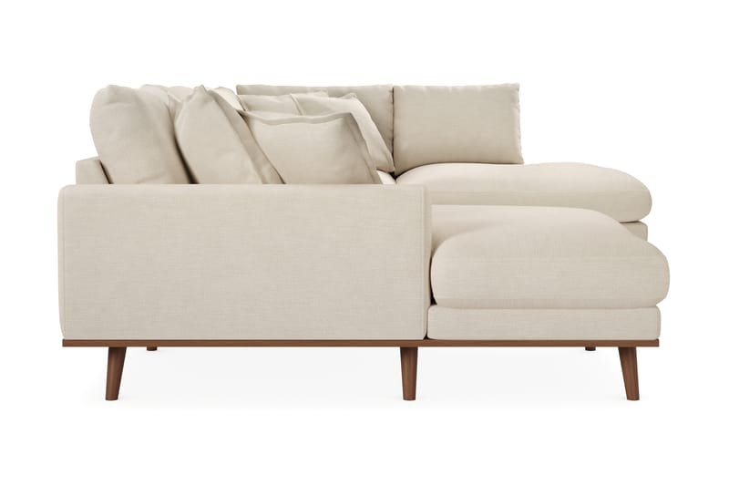 Copenhagen Premium 5-seters Venstrevendt U-formet Dyp Sofa med Divan og Sjeselong i Stoff - Beige - Møbler - Sofaer - U Sofa