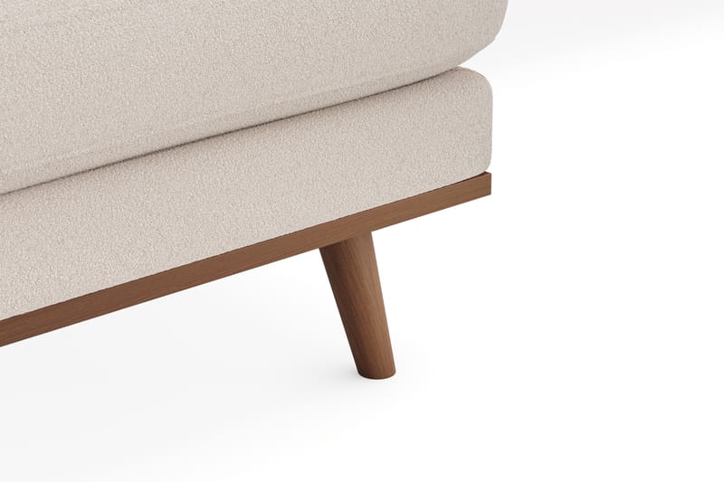 Copenhagen Premium 4-seters Venstrevendt L-formet Dyp Sjeselongsofa i Bouclé - Lys beige - Møbler - Sofaer - Sofa med chaiselong