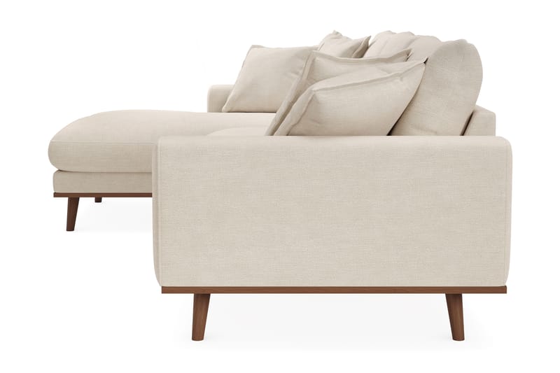 Copenhagen Premium 4-seters Venstrevendt L-formet Dyp Divansofa i Stoff - Beige - Møbler - Sofaer - Sofa med chaiselong
