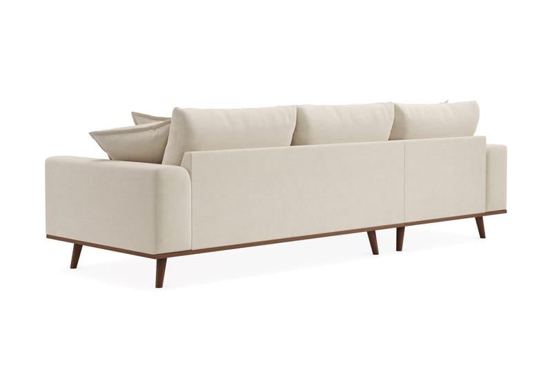 Copenhagen Premium 4-seters Venstrevendt L-formet Dyp Divansofa i Stoff - Beige - Møbler - Sofaer - Sofa med chaiselong