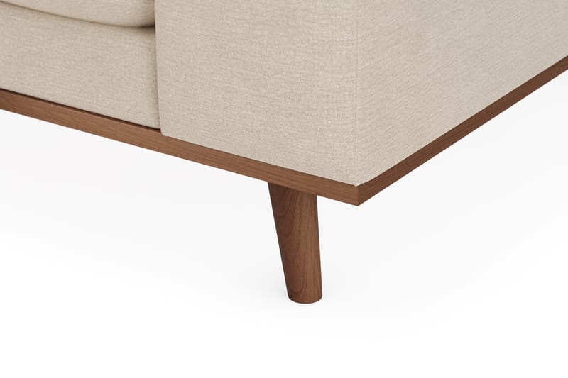 Copenhagen Premium 4-seters Venstrevendt L-formet Dyp Divansofa i Stoff - Beige - Møbler - Sofaer - Sofa med chaiselong