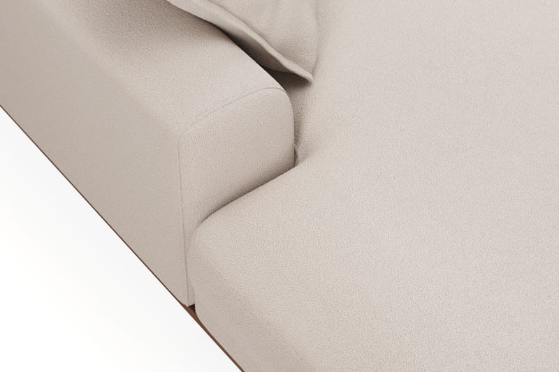 Copenhagen Premium 5-seters Høyrevendt U-formet Dyp Sofa med Divan og Sjeselong i Bouclé - Lys beige - Møbler - Sofaer - U Sofa