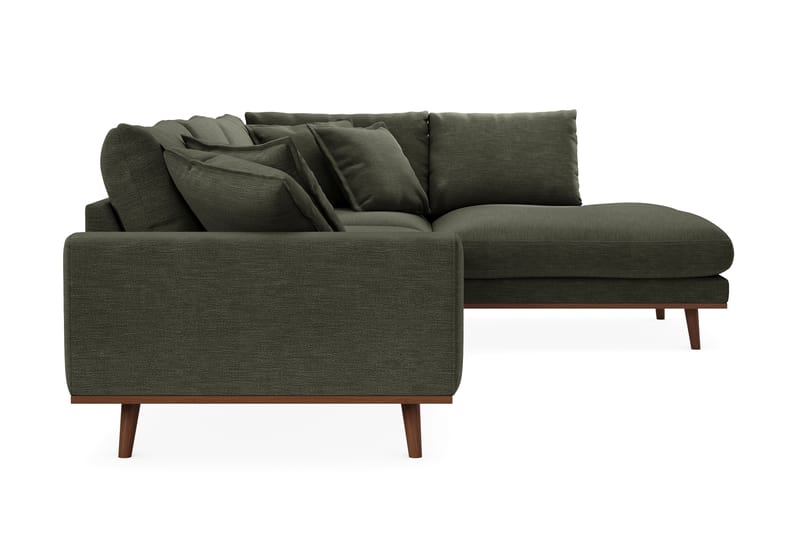Copenhagen Premium 4-seters Høyrevendt L-formet Dyp Sjeselongsofa i Stoff - Grønn - Møbler - Sofaer - Sofa med chaiselong