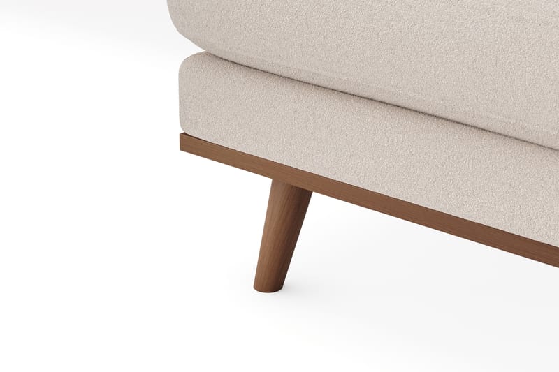Copenhagen Premium 4-seters Høyrevendt L-formet Dyp Sjeselongsofa i Bouclé - Lys beige - Møbler - Sofaer - Sofa med chaiselong