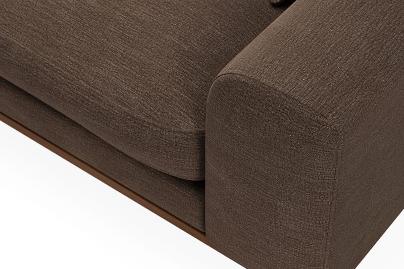 Copenhagen Premium 4-seters Venstrevendt L-formet Dyp Divansofa i Stoff - Brun - Møbler - Sofaer - Sofa med chaiselong