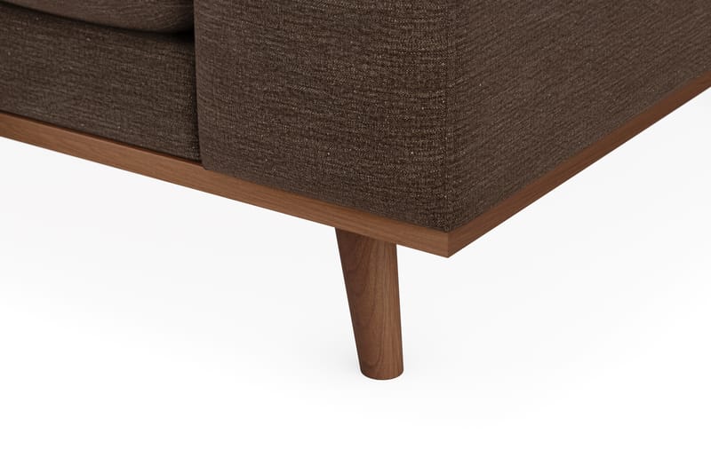 Copenhagen Premium 4-seters Venstrevendt L-formet Dyp Divansofa i Stoff - Brun - Møbler - Sofaer - Sofa med chaiselong