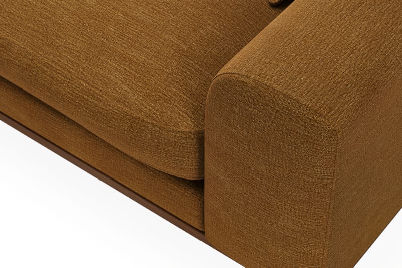 Copenhagen Premium 4-seters Venstrevendt L-formet Dyp Divansofa i Stoff - Sennepsgul - Møbler - Sofaer - Sofa med chaiselong