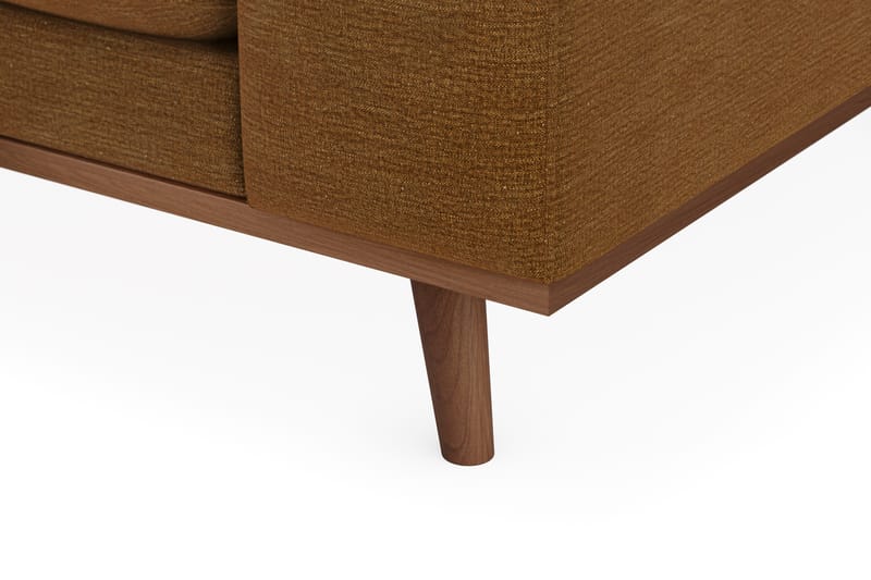 Copenhagen Premium 4-seters Venstrevendt L-formet Dyp Sjeselongsofa i Stoff - Sennepsgul - Møbler - Sofaer - Sofa med chaiselong
