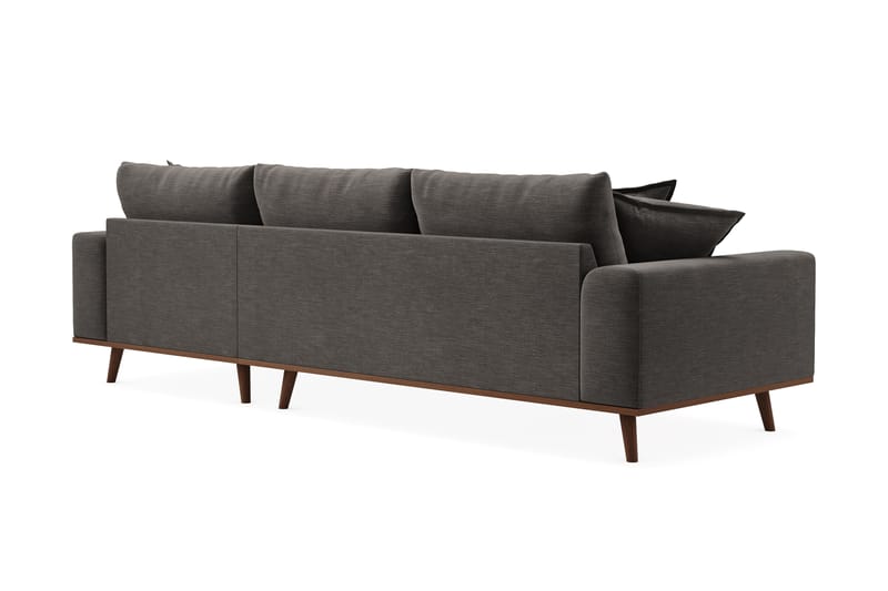 Copenhagen Premium 4-seters Høyrevendt L-formet Dyp Divansofa i Stoff - Mørk grå - Møbler - Sofaer - Sofa med chaiselong