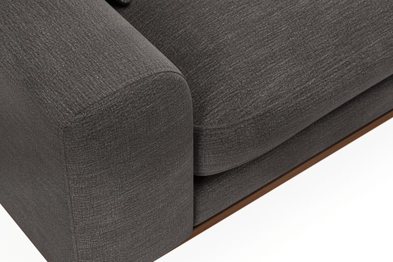 Copenhagen Premium 4-seters Høyrevendt L-formet Dyp Sjeselongsofa i Stoff - Mørk grå - Møbler - Sofaer - Sofa med chaiselong