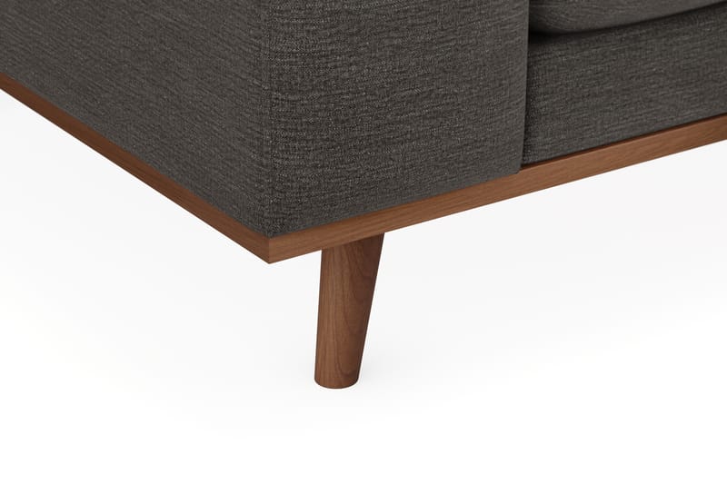 Copenhagen Premium 4-seters Høyrevendt L-formet Dyp Sjeselongsofa i Stoff - Mørk grå - Møbler - Sofaer - Sofa med chaiselong
