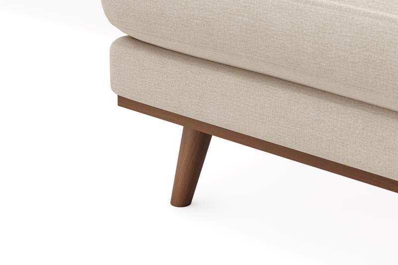 Copenhagen Premium 5-seters Høyrevendt U-formet Dyp Sofa med Divan og Sjeselong i Stoff - Beige - Møbler - Sofaer - U Sofa