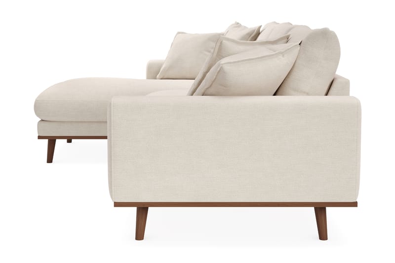 Copenhagen Premium 4-seters Venstrevendt L-formet Dyp Divansofa i Stoff - Lys beige - Møbler - Sofaer - Sofa med chaiselong