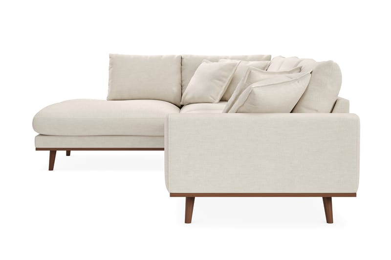 Copenhagen Premium 4-seters Venstrevendt L-formet Dyp Sjeselongsofa i Stoff - Lys beige - Møbler - Sofaer - Sofa med chaiselong