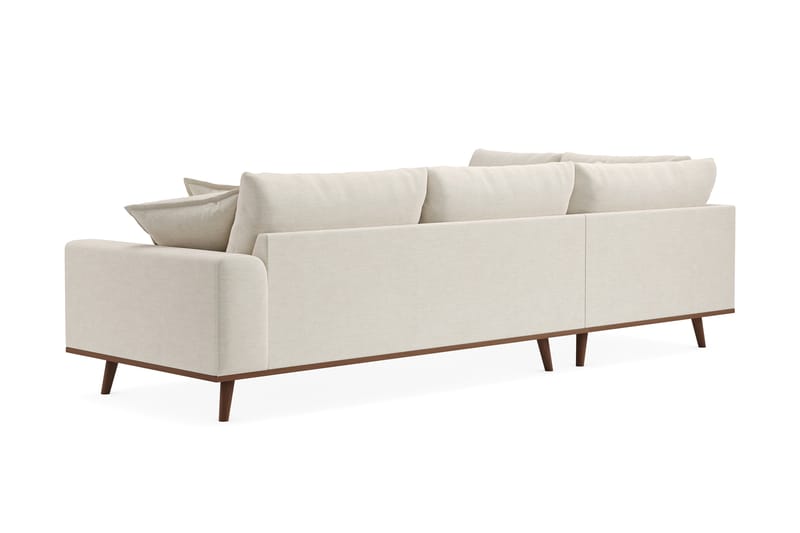 Copenhagen Premium 4-seters Venstrevendt L-formet Dyp Sjeselongsofa i Stoff - Lys beige - Møbler - Sofaer - Sofa med chaiselong