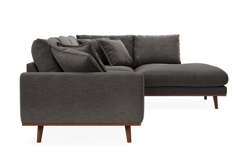 Copenhagen Premium 4-seters Høyrevendt L-formet Dyp Sjeselongsofa i Stoff - Mørk grå - Møbler - Sofaer - Sofa med chaiselong