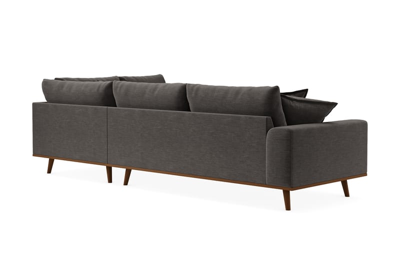 Copenhagen Premium 4-seters Høyrevendt L-formet Dyp Sjeselongsofa i Stoff - Mørk grå - Møbler - Sofaer - Sofa med chaiselong