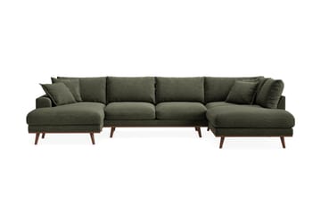 Copenhagen Premium 5-seters Venstrevendt U-formet Dyp Sofa med Divan og Sjeselong i Stoff