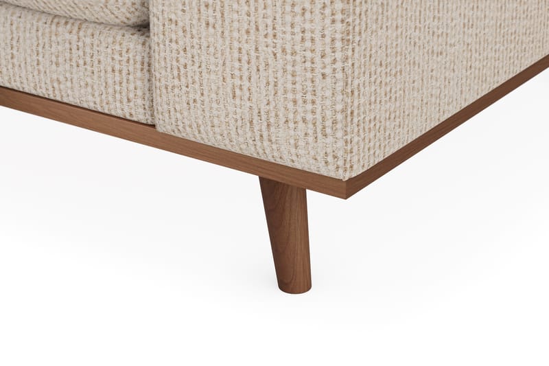 Copenhagen Premium 4-seters Venstrevendt L-formet Dyp Divansofa i Chenille - Beige - Møbler - Sofaer - Sofa med chaiselong