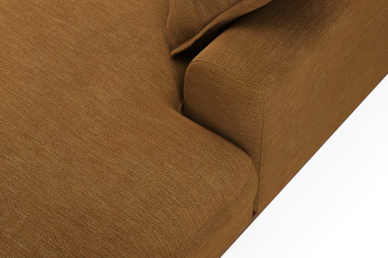 Copenhagen Premium 5-seters Høyrevendt U-formet Dyp Sofa med Divan og Sjeselong i Stoff - Sennepsgul - Møbler - Sofaer - U Sofa