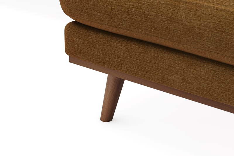 Copenhagen Premium 5-seters Høyrevendt U-formet Dyp Sofa med Divan og Sjeselong i Stoff - Sennepsgul - Møbler - Sofaer - U Sofa