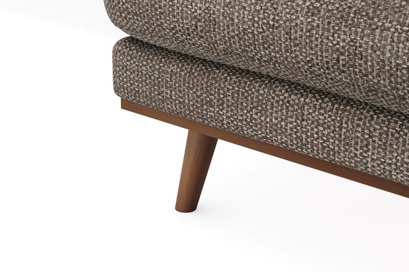 Copenhagen Premium 5-seters Venstrevendt U-formet Dyp Sofa med Divan og Sjeselong i Chenille - Brun - Møbler - Sofaer - U Sofa