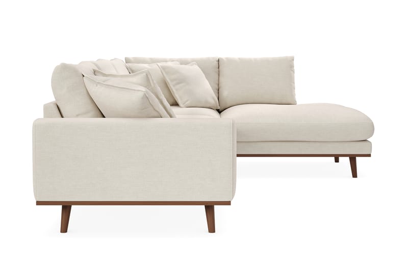 Copenhagen Premium 4-seters Høyrevendt L-formet Dyp Sjeselongsofa i Stoff - Lys beige - Møbler - Sofaer - Sofa med chaiselong