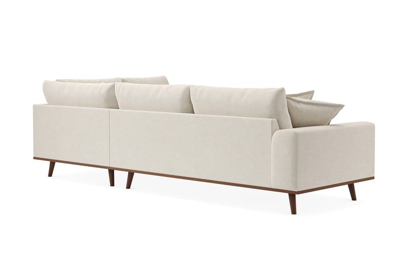 Copenhagen Premium 4-seters Høyrevendt L-formet Dyp Sjeselongsofa i Stoff - Lys beige - Møbler - Sofaer - Sofa med chaiselong