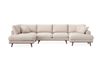 Copenhagen Premium 5-seters Venstrevendt U-formet Dyp Sofa med Divan og Sjeselong i Bouclé