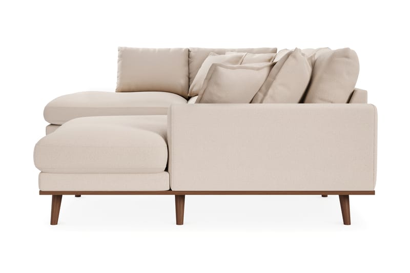 Copenhagen Premium 5-seters Venstrevendt U-formet Dyp Sofa med Divan og Sjeselong i Bouclé - Lys beige - Møbler - Sofaer - U Sofa