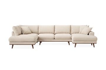 Copenhagen Premium 5-seters Venstrevendt U-formet Dyp Sofa med Divan og Sjeselong i Chenille