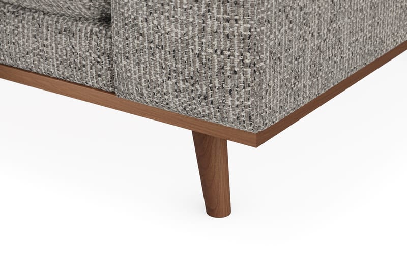 Copenhagen Premium 4-seters Venstrevendt L-formet Dyp Divansofa i Chenille - Grå - Møbler - Sofaer - Sofa med chaiselong
