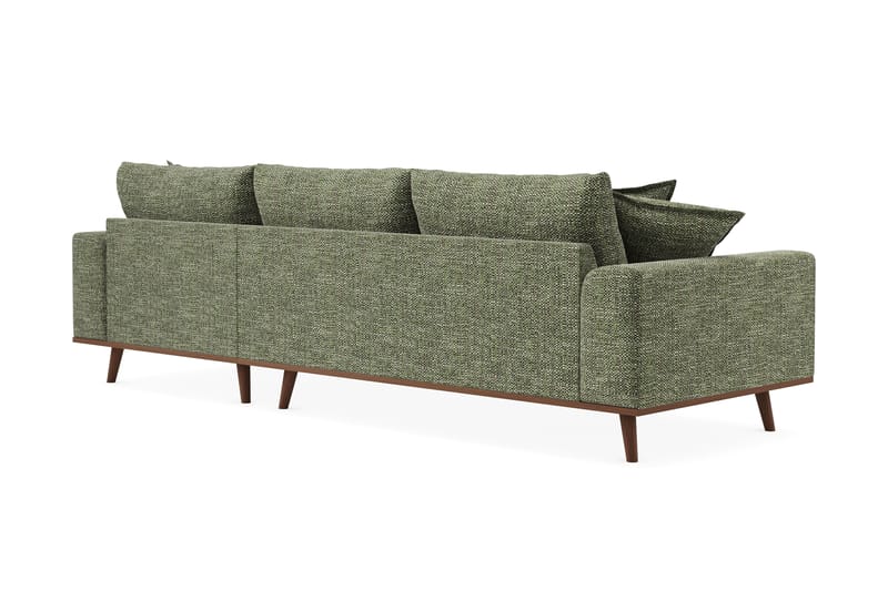 Copenhagen Premium 4-seters Høyrevendt L-formet Dyp Divansofa i Chenille - Grønn - Møbler - Sofaer - Sofa med chaiselong