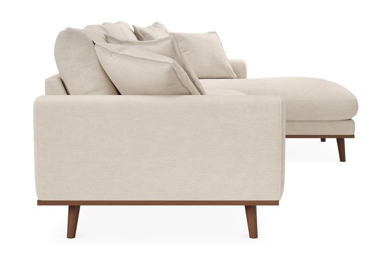 Copenhagen Premium 4-seters Høyrevendt L-formet Dyp Divansofa i Stoff - Beige - Møbler - Sofaer - Sofa med chaiselong